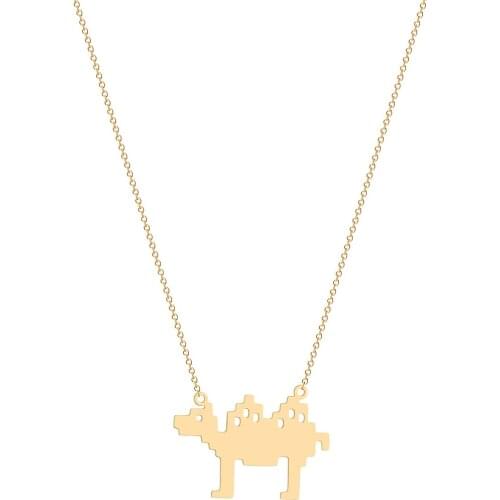 Kinitial Fashion Animal Stainless Steel Camel Necklace For Women New Maxi Statement Necklaces Collier Charm Choker Jewelry
