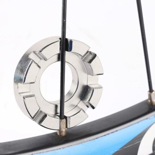 Bicycle Spoke Nipple Wrench Bike 8 Way Spoke Nipple Key Wheel Rim Wrench Stainless Steel Repair Tool Key Bicycle Accessory