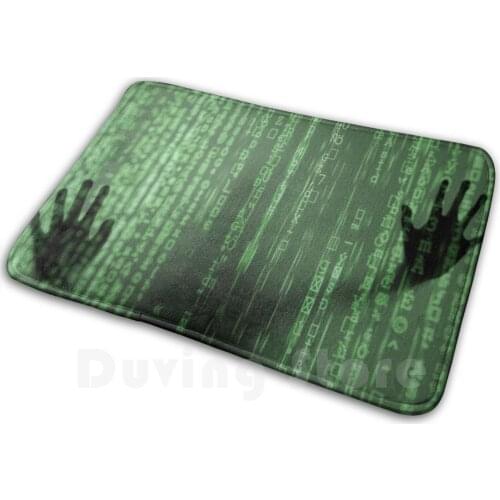 Hacker Mat Rug Carpet Anti-Slip Floor Mats Bedroom Hacker Computer Spirit Cyber Code Privacy Policy Software Security Networking