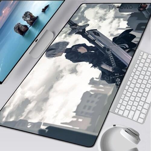 900x400mm XXL Nier Automata Sexy Gaming Mouse Pad Large Computer Mousepad Rubber Gamer Keyboard Office Mouse Mat for CSGO DOTA