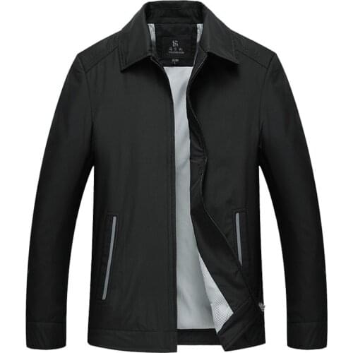 Spring Autumn Jackets Men Casual Fashion Thin Cotton Windbreaker College Stand Collar Black Coat Homme Varsity Jacket W66