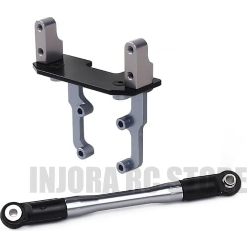 Metal Servo Stand Mount with Steering Link Rod for 1/10 RC Rock Crawler Car AXial SCX10 II 90046 AR44 Axle Upgrade Parts
