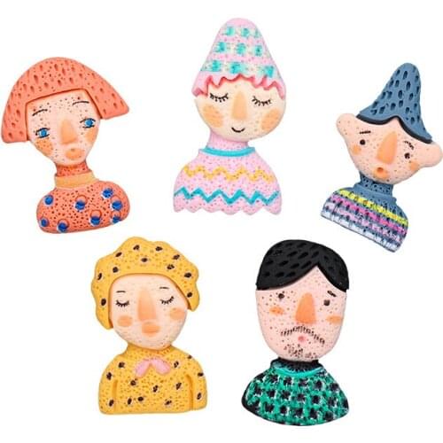 Cute Resin Cartoon Figure Flat Back Cabochons Embellishments Decoration Crafts Supply DIY Scrapbooking Accessories
