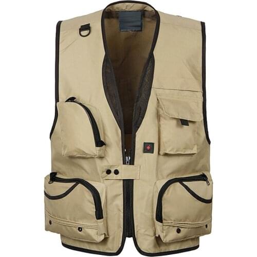 2021 Summer Sleeveless Jacket For Men With Many Pockets Male Casual Breathable Gilet Photographer Vest Men Baggy Waistcoat 5XL