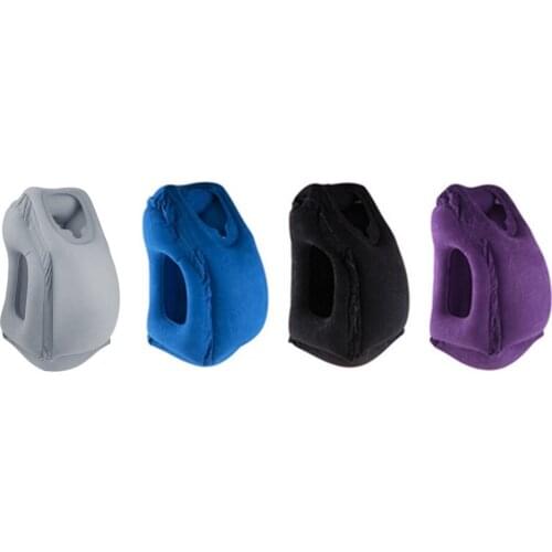 Soft Inflatable Air Travel Pillow Airplane Neck Support Head Cushion Office Nap Rest