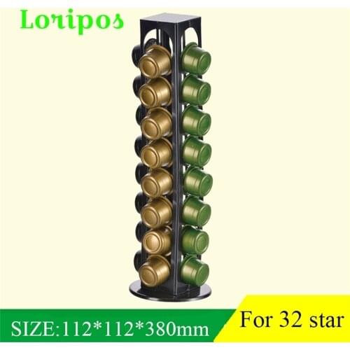 Coffee Capsule Shelves Rotating Special Caffey Tully Coffee Cup box Carrier Rack Storage Frame Retailing Table Display Fixture