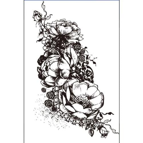 Flowers Transparent Clear Silicone Stamp/seal for DIY Scrapbooking/photo Album Decorative Clear Stamp Sheets ST0180