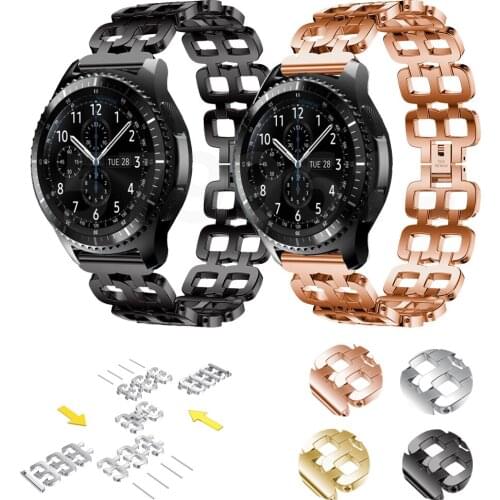 Stainless Steel Band for Samsung Galaxy watch 3 45mm/46mm strap Gear S3 Frontier 46 22mm bracelet Huawei watch GT/2/2e/pro strap