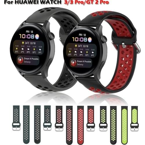 22mm Silicone Strap For Huawei Watch 3/3 Pro Replacement Strap For Huawei Watch GT 2 46mm/Gt 2 Pro Strap Watchbands Bracelet