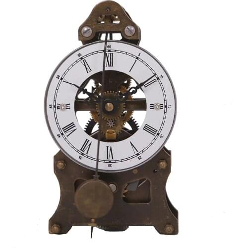 Nordic Mechanical Antique Table Clock Metal Gear Gold Fine Copper Vintage Clock Small Desk Clock The Format Is 12-hour Clock 20
