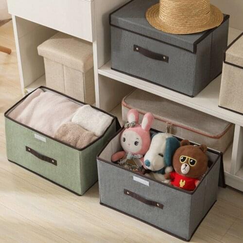 Foldable Clothing Storage Box Clothes Organizer Toy Storage Container Multi-Purpose Household Items Fabric Non-Woven Storage Bin