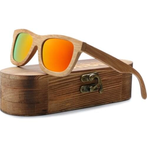 Ablibi Bamboo Wood Sunglasses for Men Womens Polarized Wooden Vintage Brand Designer Fashion Unique Sunglasses in Wood Box