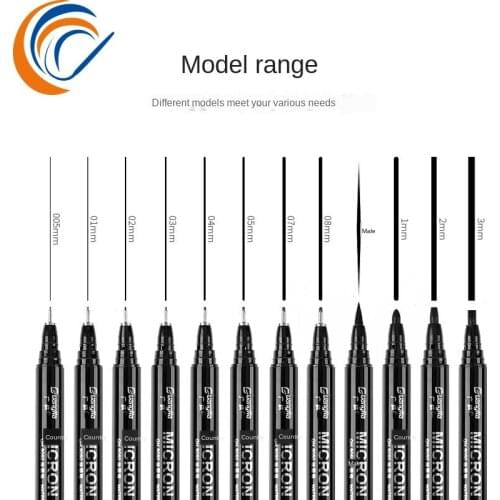 Waterproof Line Pen 12 PCS PER SET Comic Line Animation Design Paint Line Pen