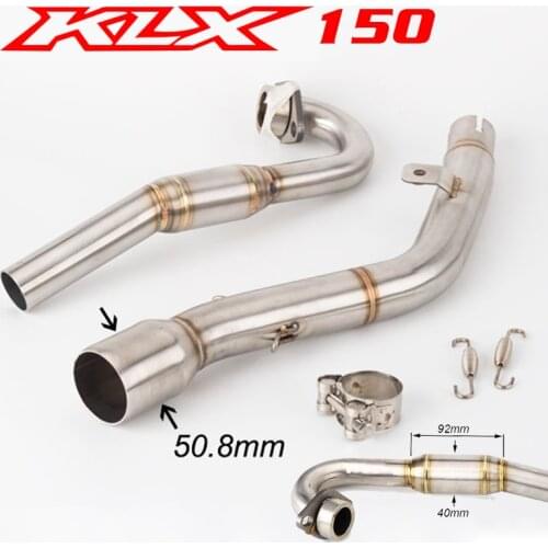 KLX150 51mm Slip-on Exhaust Headers Front Pipe Elbow Muffler Link Pipe Off-Road Vehicle Escape for Kawasaki KLX 150BF 150L
