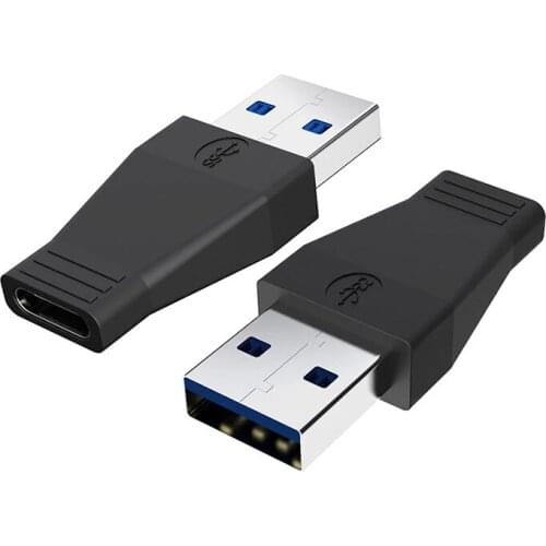 High Speed USB 3.1 Type C Female to USB 3.0 Male Port Adapter USB-C to USB3.0 Type-A Connector Black Color Converter