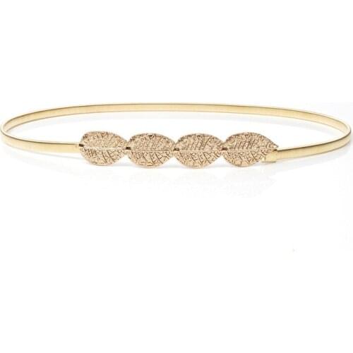 Women Punk Full Metal Mirror skinny Waist Belt 2019 Metallic Gold Plate 3cm Wide Chains Lady ceinture sashes for dresses RT37