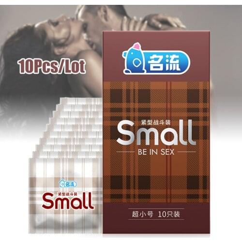 10pcs/set Small Size Ultra Thin Latex Condom Lasting Safety Sex Products For Adulte Men Sex Products Tight Condoms