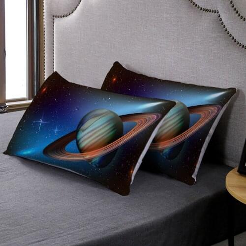 100% Polyester Starry sky Space Pillowcase Bedding Pillow Cover Custom pattern Pillow Case Cover Home Bed Decoration