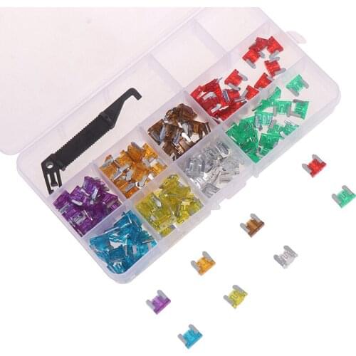 100x Micro Auto Car Low Profile Mini Blade Fuse Kit 3A5A7.5A10A15A 20A25A30A
