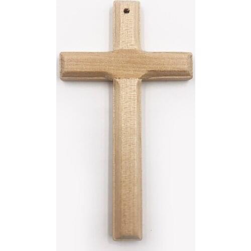 2pcs Home Decoration Handmade Accessory Scrapbooking Craft DIY Natural Wooden Christian Cross Pattern Ornamentation 90x50mm