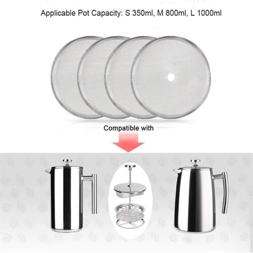 5 Pcs Reusable Coffee Filter Stainless Steel Coffee Filter Mesh for French Press Coffee Tea Maker Filters High Quality