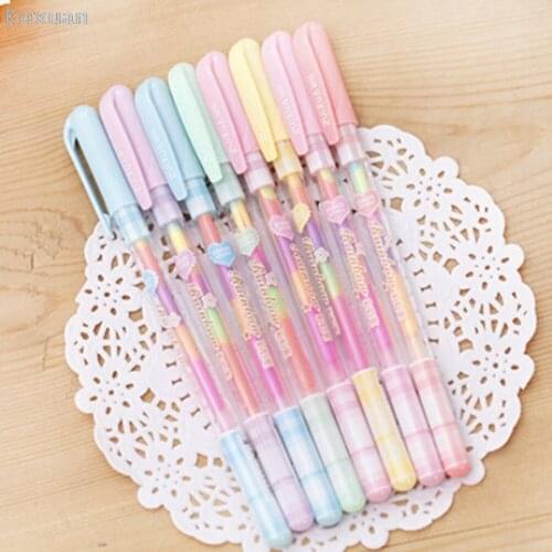 6 Color Change Pen Paper Fluorescent Paint Pens Pencils Writing Markers Highlighters Highlighter Pens Kids Painting Gift 0.8mm