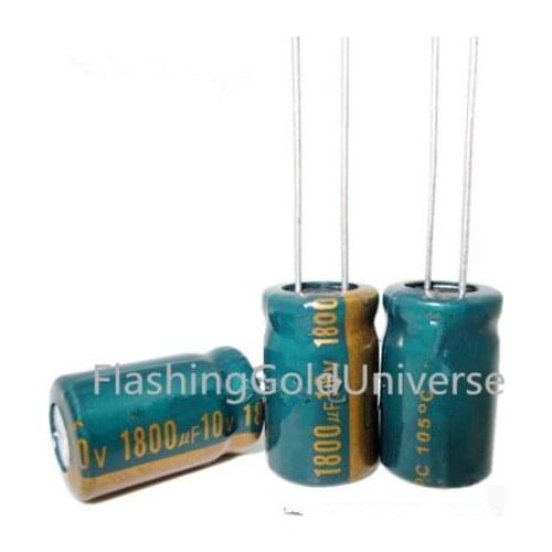 Free Shipping 100 PCS Aluminum Electrolytic Capacitor 10V 1800UF 16V 10*20MM best quality New origina