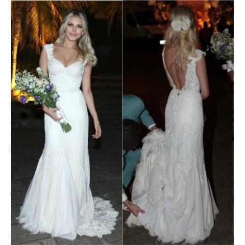 ANGELSBRIDEP Strap Sweetheart A-Line Wedding Dresses Robe de mariee Sexy Backless Applique Tulle Formal Bride Gown HOT Sale 2021