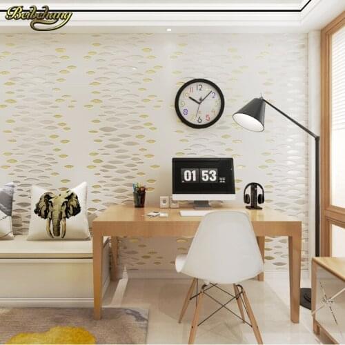 Beibehang Non - woven plain three - dimensional 3D bedroom wallpaper living room sofa background wall spotted pattern