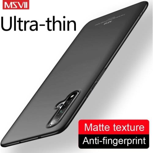 Honor 20 Pro Case Msvii Slim Matte Cover For Huawei Honor 20 Lite 10 i 10i 20s Case PC Cover For Huawei Honor View 20 V20 Cases