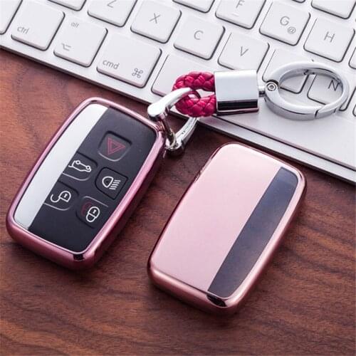 TPU Car Key Cover Case For Jaguar xf XJ XJL XF C-X16 V12 Guitar F X Typ XK XKR X-Type Scissors Braid Woven Keychain Accessories