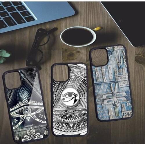 Sacred Eye of Horus Egypt Fresco Phone Case PC for iPhone 11 12 pro XS MAX 8 7 6 6S Plus X 5S SE 2020 XR high quality funda