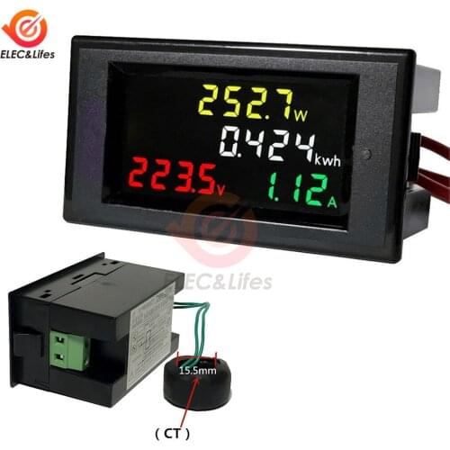 AC 80-300V 100A LCD Digital Voltmeter Ammeter Volt Amp Current Power Kwh Panel Meter Tester Calibration Tools voltage monitor