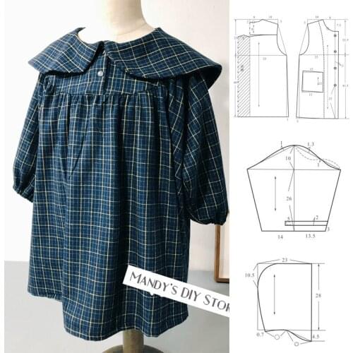 DIY handmade Paper Stencil Template girl dress Baby clothes rabbit cardboard clothing cutting drawing material Sewing pattern