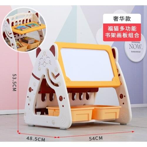 Bookcase Childrens Drawing Board Magnetic Folding Baby Toy Toddler Writing Drawing Board Bookshelf Storage