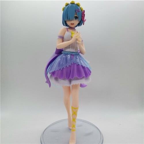 Animation RE: ZERO - Starting Life In Another World Action Figures 1/8 Rem Angel Dress Collect Ornaments PVC Model Toy