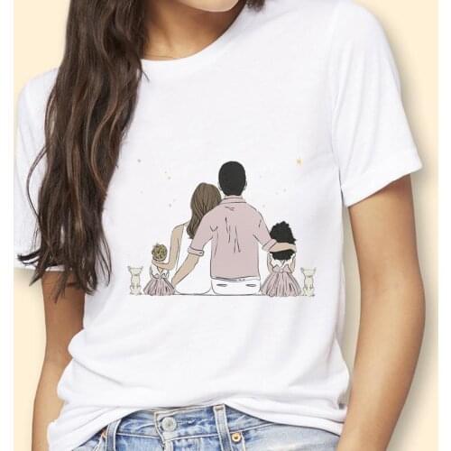 Women daughter love mom mama family mother aesthetic Lady Cartoon Graphic Tshirt T-Shirt Female Tops Tees Print Clothes