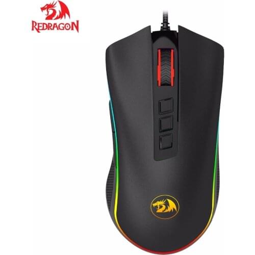 Redragon M711 COBRA Gaming Mouse with 16.8 Million RGB Color Backlit, 10,000 DPI Adjustable, Comfortable Grip, 7 Programmable