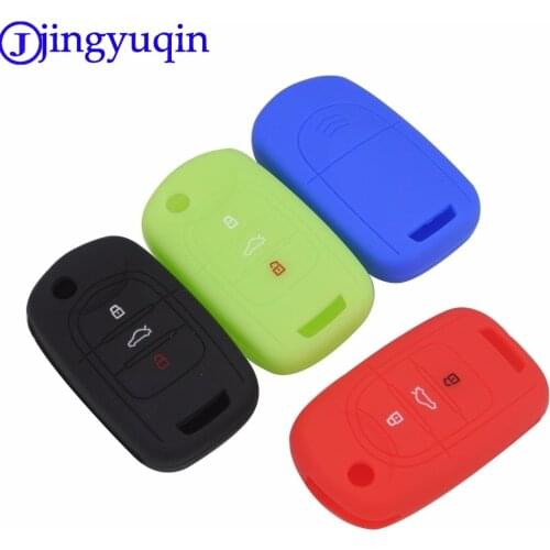 Jingyuqin Silicone 2017 Car Key cover Case Fob For Wuling macro light S1 folded key with a Gift box