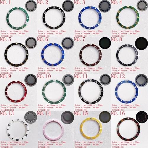 38mm Watch Ring Ceramic Bezel Insert Ring for Yacht celebrities Watch 40mm Casing Watch Accessories Inner diameter 30.8mm