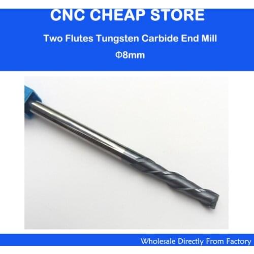 1PC 2 Two Double flutes HRC55 extra long shank length 150mm tungsten carbide end mill bit CNC milling cutter Lengthen 8*8*25mm
