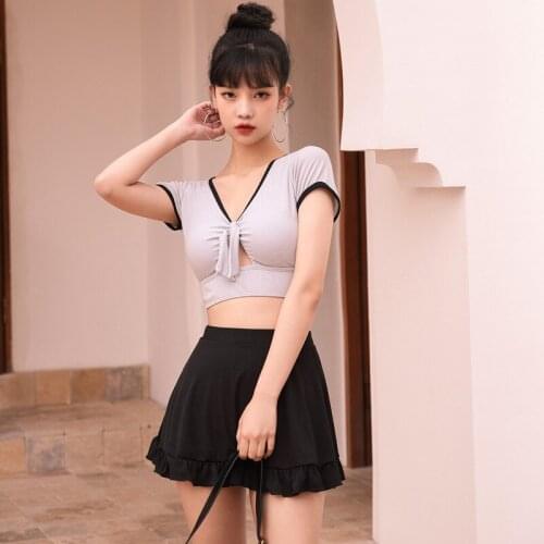Korean Plus Size Swimwear Hot Style Bathing Suit Women Swimsuit Sexy Swim Two Pieces Trendy Bikini New Split Skirt High Waist