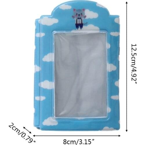 M17D Mini Photo Album 32 Pockets One-Handed Album Portable Photo Book Cards Holder for Wedding Lovers Family Baby Photos