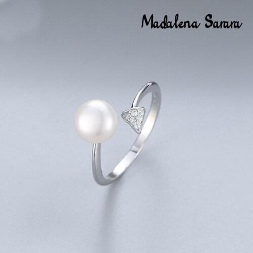 MADALENA SARARA AAA 9-10mm Freshwater Pearl S925 Sterling Silver Arrow Style Customizable MD-SP101952