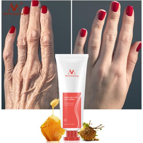 Honey Milk Soft Hand Cream Lotions Serum Repair Nourishing Hand Skin Care Anti Chapping Anti Aging Moisturizing Whitening Cream