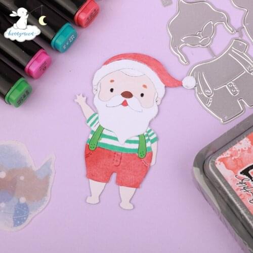 Bunnymoon New Santa Claus Metal Cutting Dies Stencils For Scrapbooking Photo Album Decoration Embossing Paper Card Craft