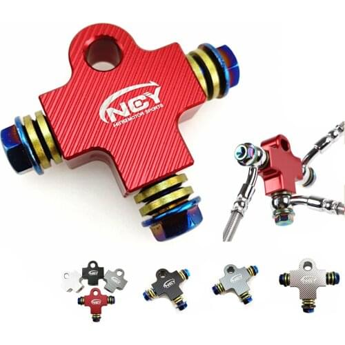 Motorcycle Universal Brake Hose Fitting Three-way Valve Connector For Honda Yamaha Dirt Pit Bike ATV Brake System 3way Adapter