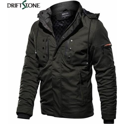 Men Winter Warm Outwear Mens Windproof Hood Jacket Casual Parkas Cotton Coat