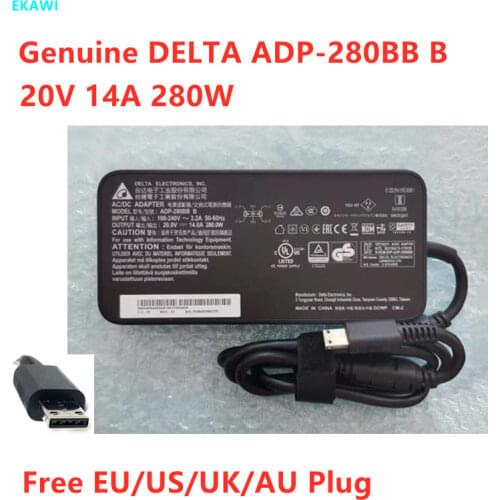 Genuine Delta ADP-280BB B 20V 14A 280W AC Adapter For MSI GE66 GE76 GP76 Clevo X170SMG Gaming Laptop Power Supply Charger