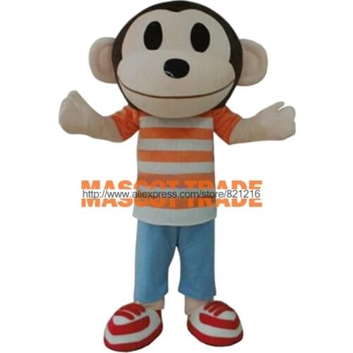 Monkey Adult Animal Cartoon Character Mascot Costume For Kids Birthday Party